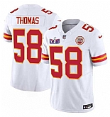 Men & Women & Youth Kansas City Chiefs #58 Derrick Thomas White 2024 F.U.S.E. Super Bowl LVIII Patch Vapor Untouchable Limited Jersey,baseball caps,new era cap wholesale,wholesale hats